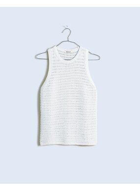 Madewell Crochet-Knit Crewneck Sweater Tank size small NWT